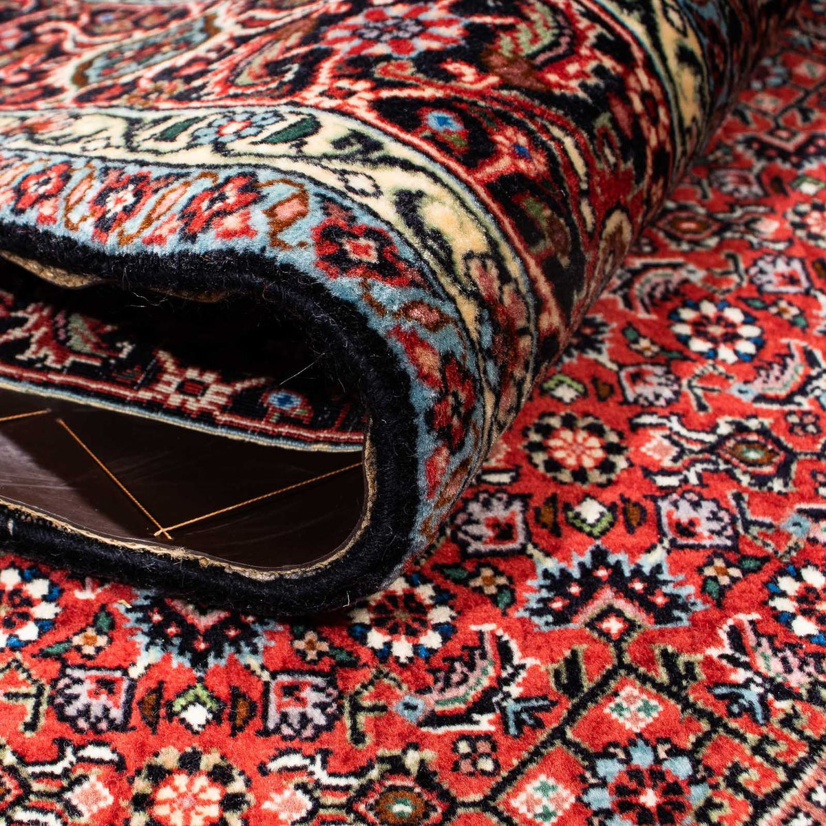 Alfombra persa - Bidjar - 252 x 170 cm - rojo oscuro