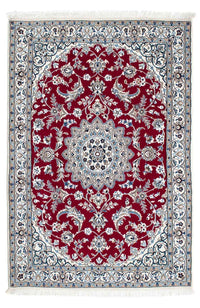 Alfombra Persa - Nain - Real - 171 x 112 cm - rojo oscuro