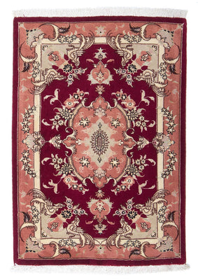 Alfombra Persa - Tabriz - Real - 85 x 61 cm - rojo oscuro