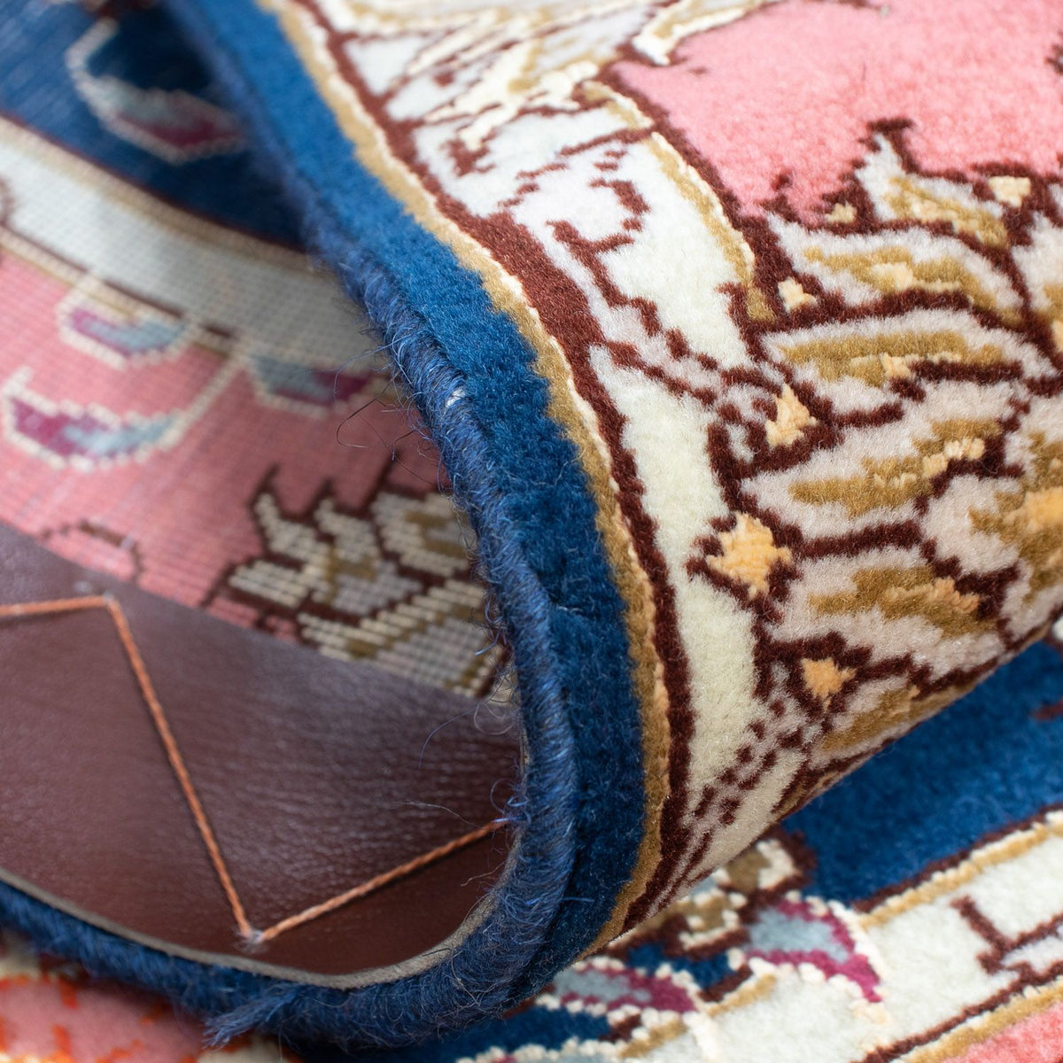 Alfombra Persa - Tabriz - Real - 82 x 58 cm - azul oscuro