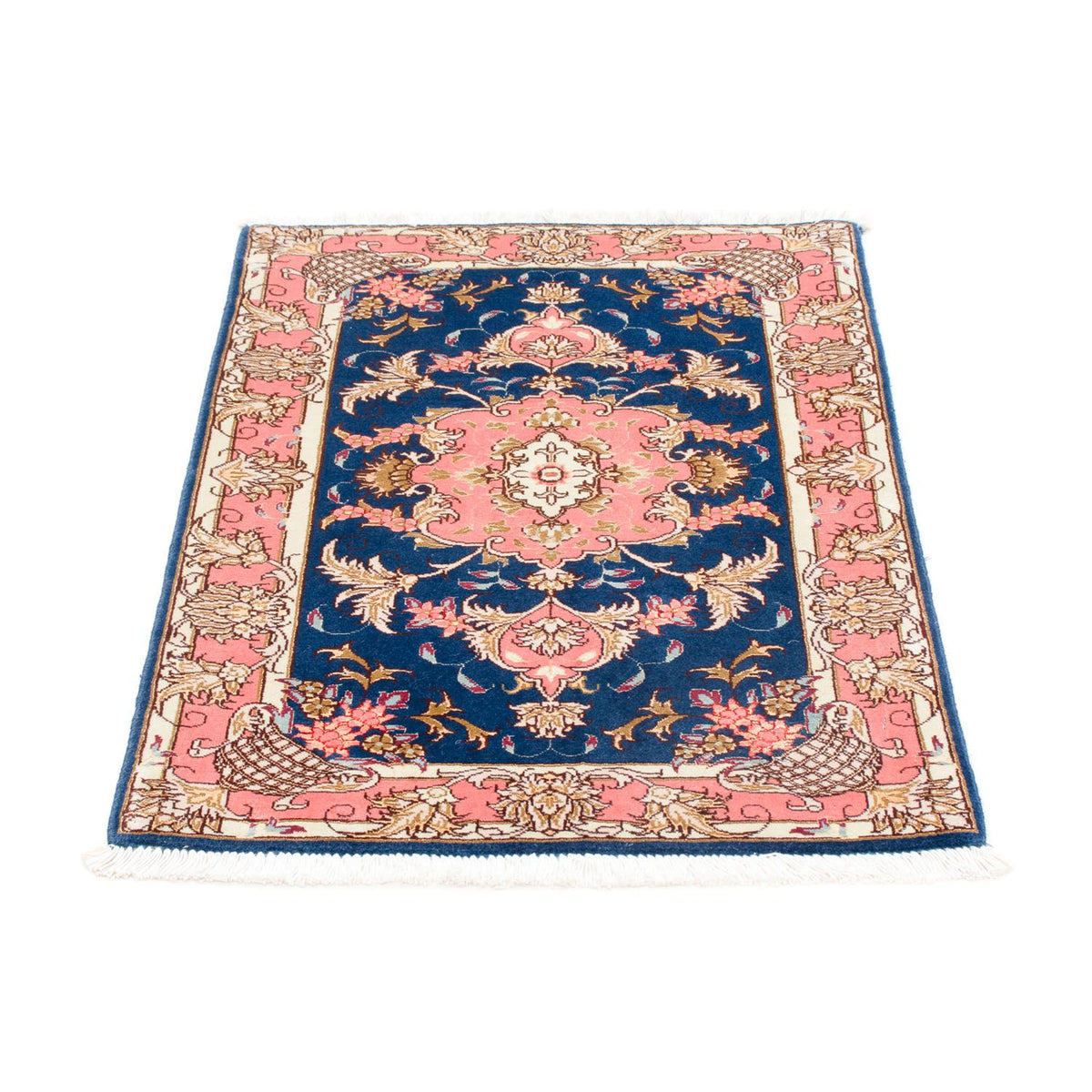 Alfombra Persa - Tabriz - Real - 82 x 58 cm - azul oscuro
