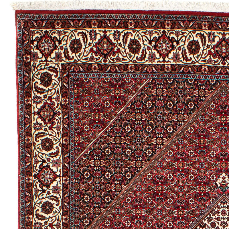 Alfombra persa - Bidjar - 302 x 203 cm - rojo oscuro