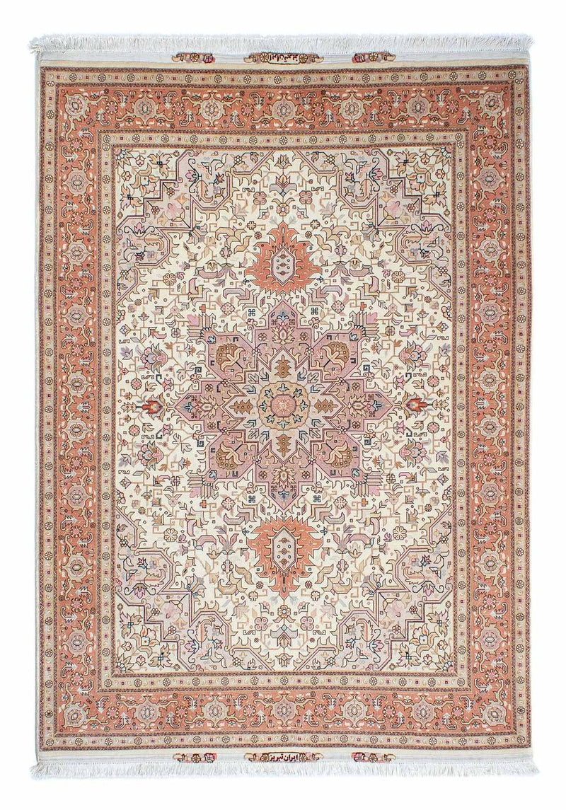 Alfombra Persa - Tabriz - Real - 214 x 154 cm - beige