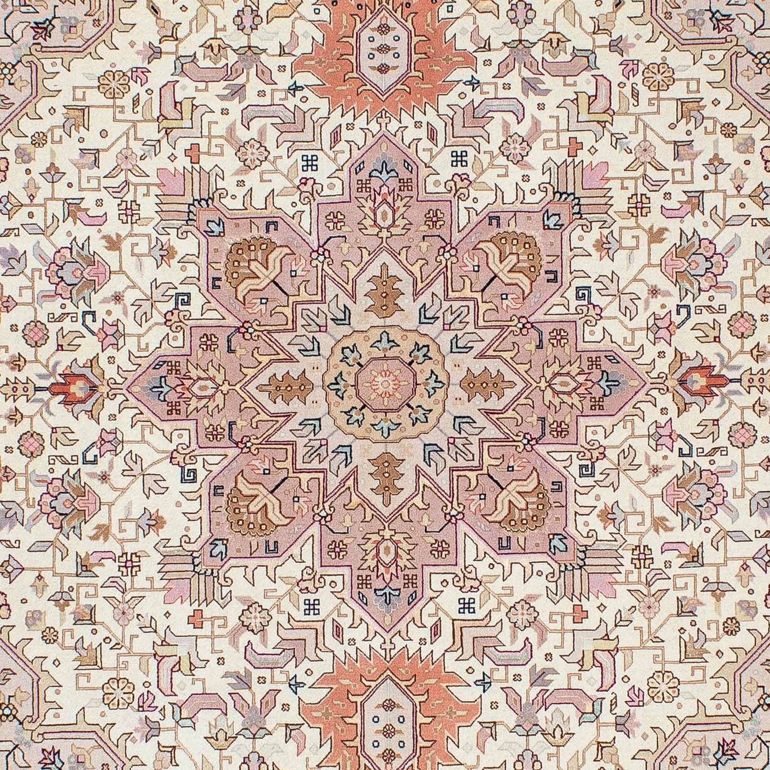 Alfombra Persa - Tabriz - Real - 214 x 154 cm - beige