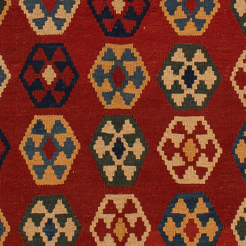 Alfombra Kelim - Oriental - 212 x 152 cm - rojo oscuro