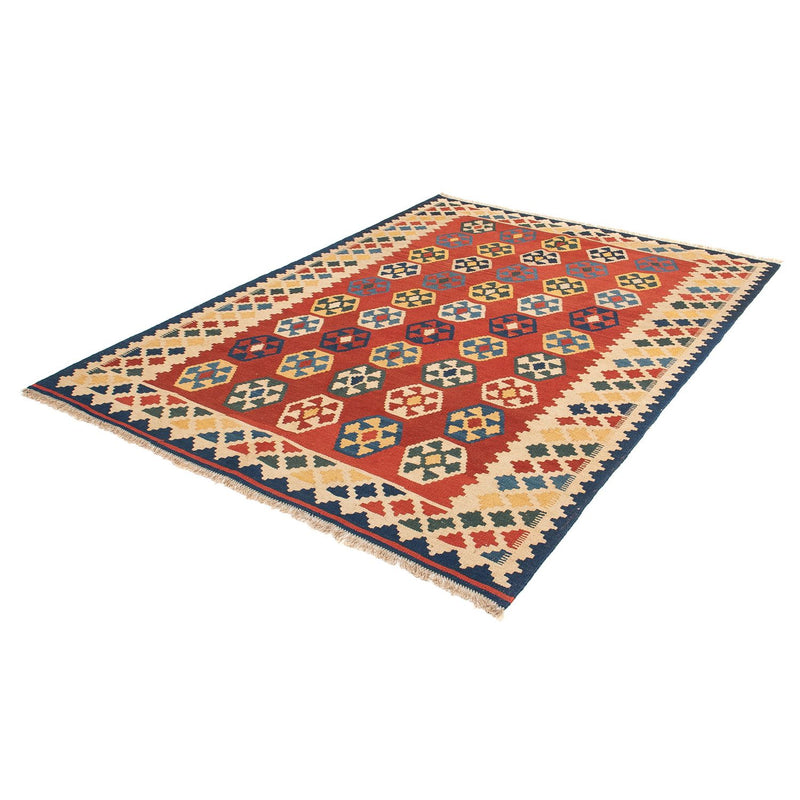 Alfombra Kelim - Oriental - 212 x 152 cm - rojo oscuro