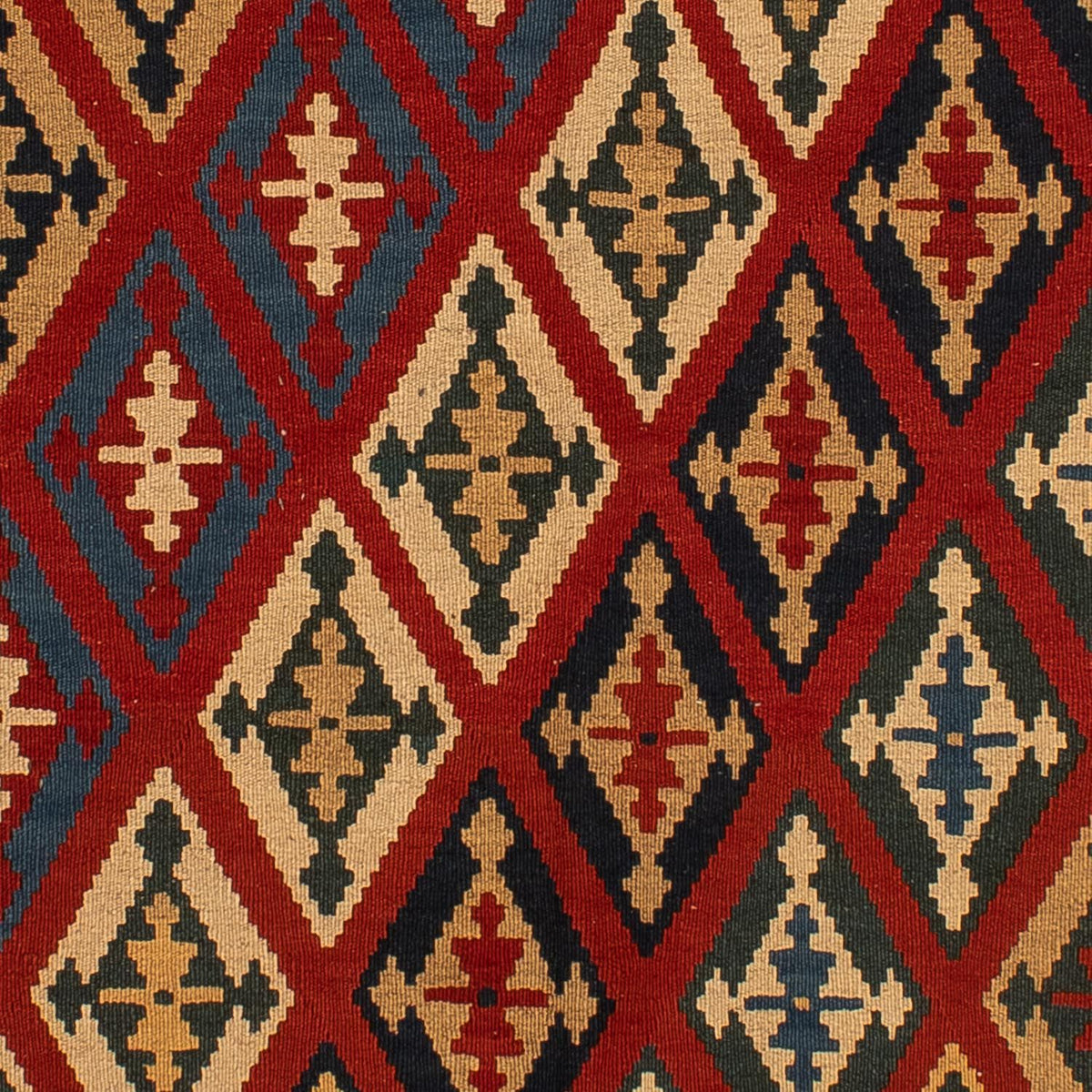 Alfombra Kelim - Oriental - 209 x 154 cm - rojo oscuro
