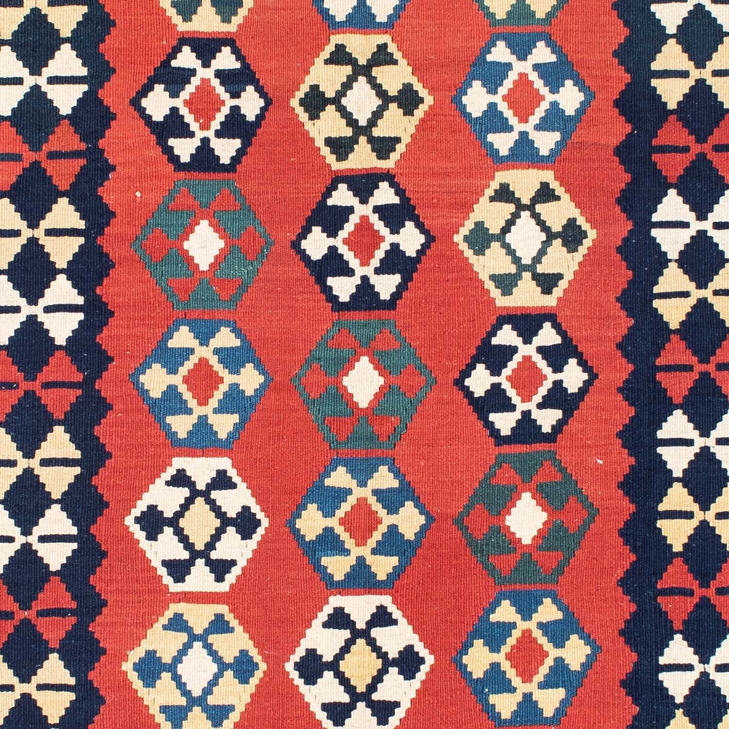 Alfombra Kelim - Oriental - 195 x 156 cm - rojo