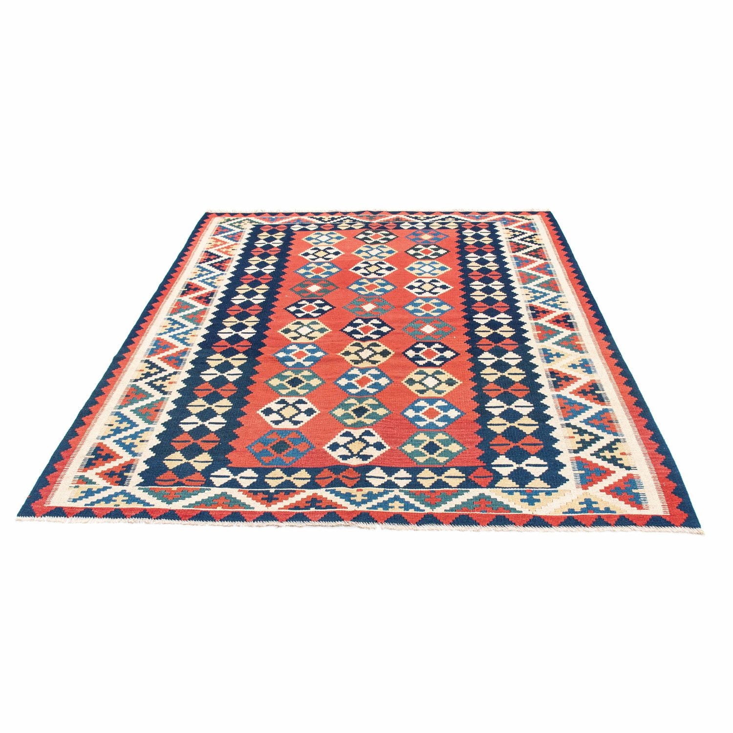 Alfombra Kelim - Oriental - 195 x 156 cm - rojo