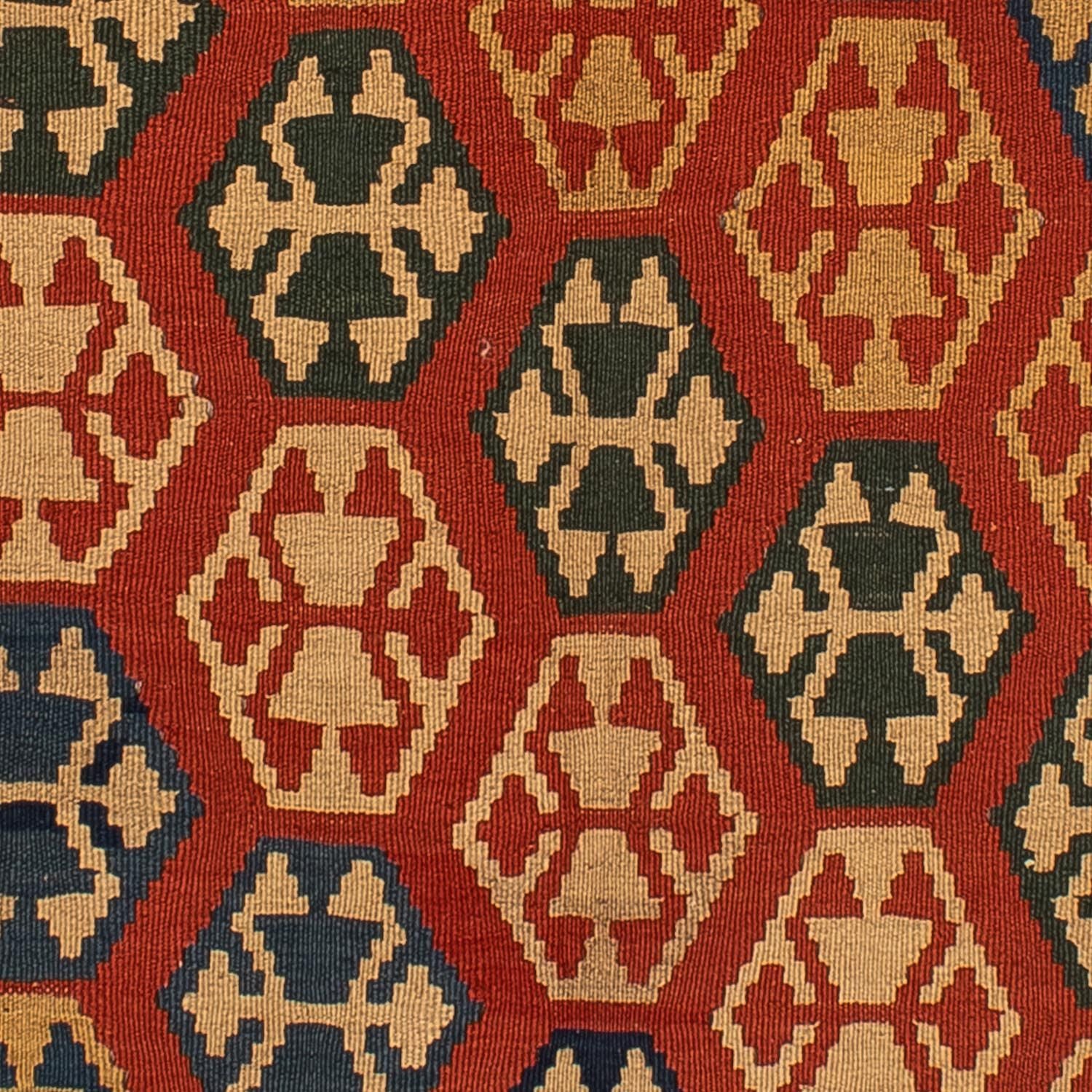 Alfombra Kelim - Oriental - 181 x 155 cm - rojo oscuro
