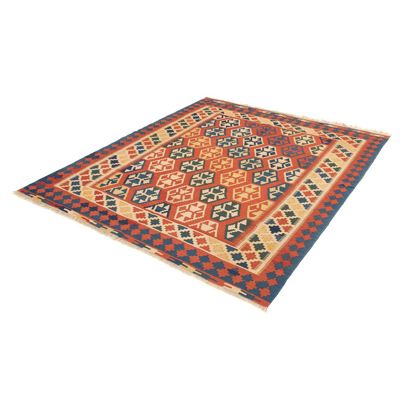 Alfombra Kelim - Oriental - 181 x 155 cm - rojo oscuro