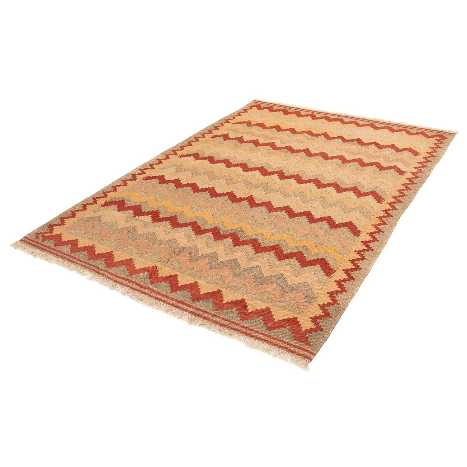 Alfombra Kelim - Oriental - 214 x 144 cm - marrón