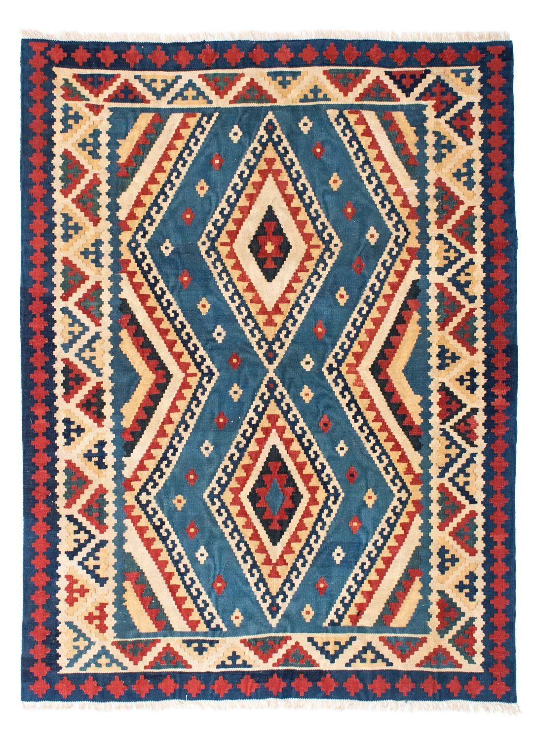 Alfombra Kelim - Oriental - 193 x 152 cm - azul