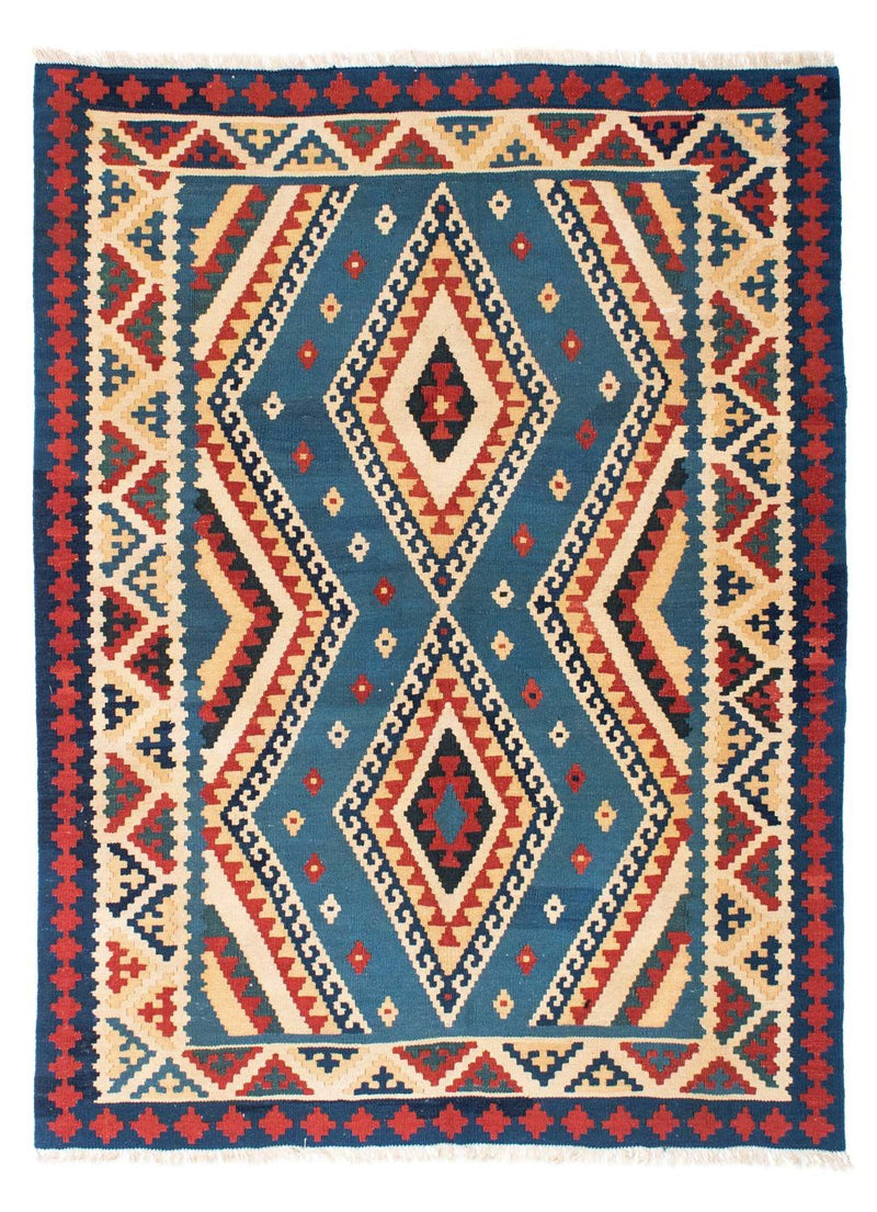 Alfombra Kelim - Oriental - 193 x 152 cm - azul