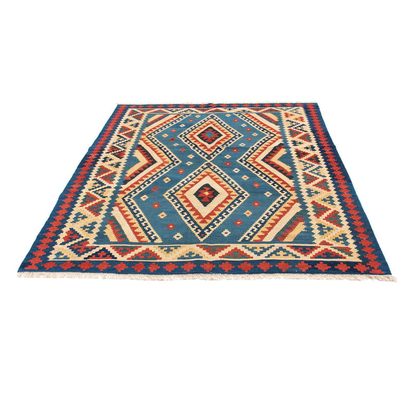 Alfombra Kelim - Oriental - 193 x 152 cm - azul