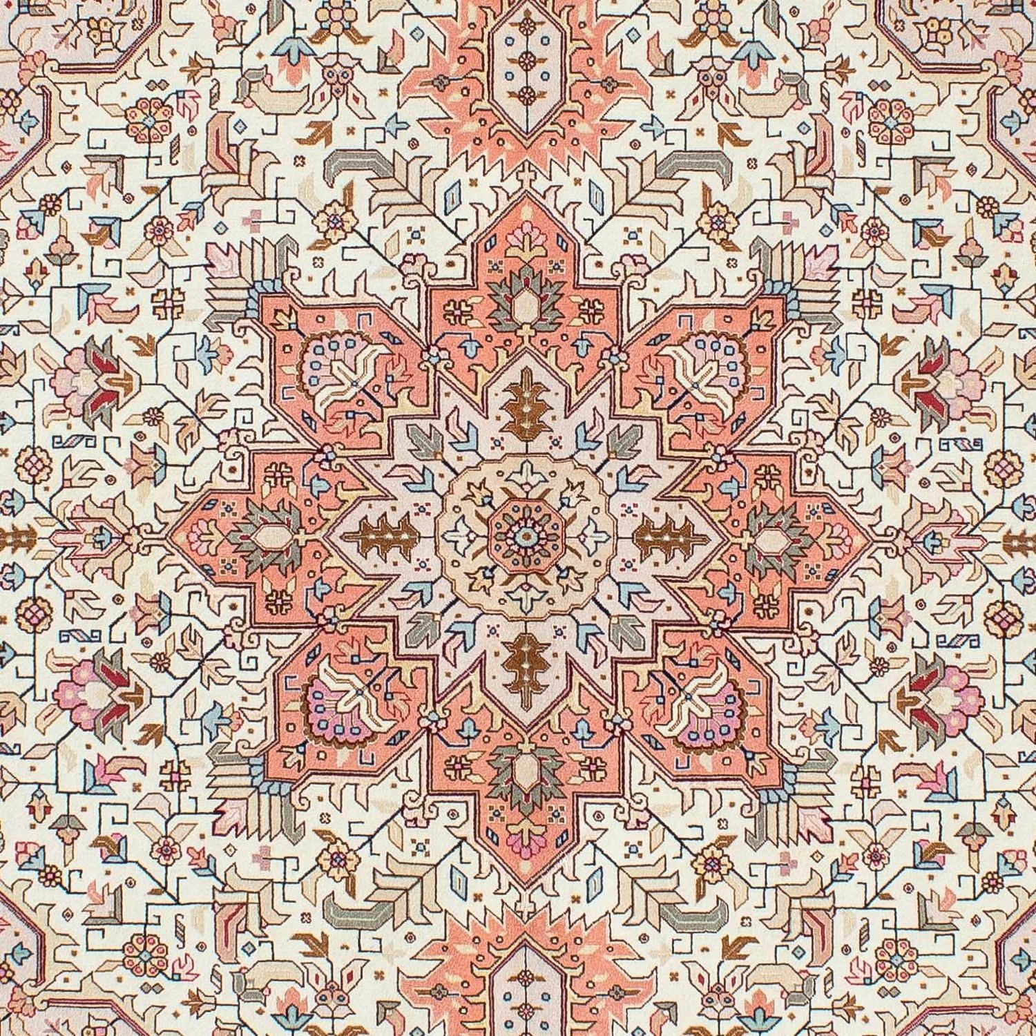Alfombra Persa - Tabriz - Real - 201 x 150 cm - beige