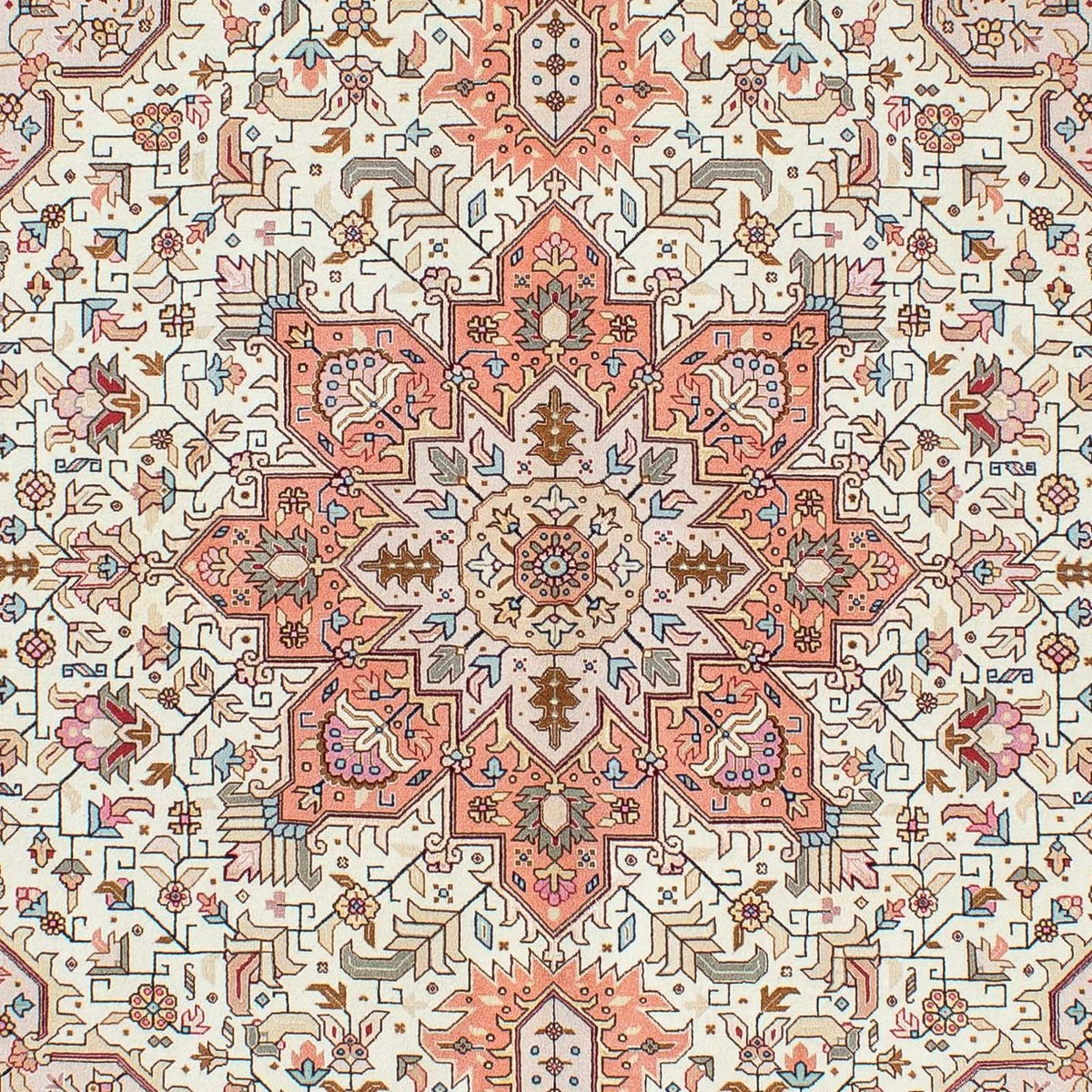Alfombra Persa - Tabriz - Real - 201 x 150 cm - beige