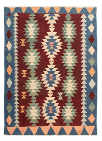 Alfombra Kelim - Oriental - 265 x 190 cm - rojo oscuro