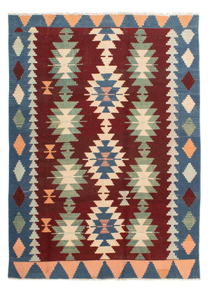 Alfombra Kelim - Oriental - 265 x 190 cm - rojo oscuro
