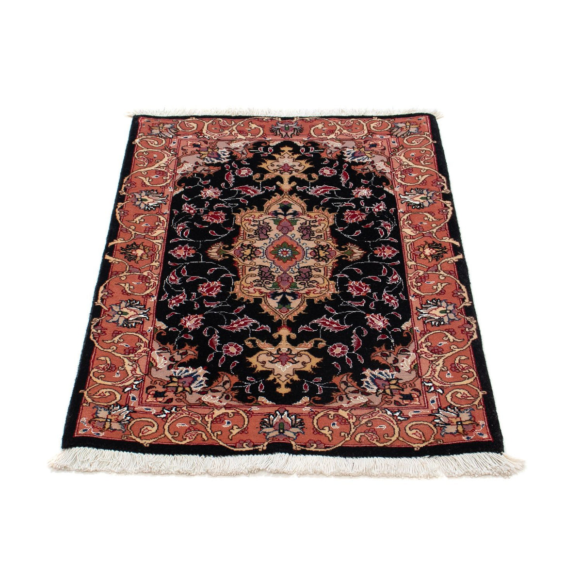 Alfombra Persa - Tabriz - Real - 91 x 61 cm - azul oscuro