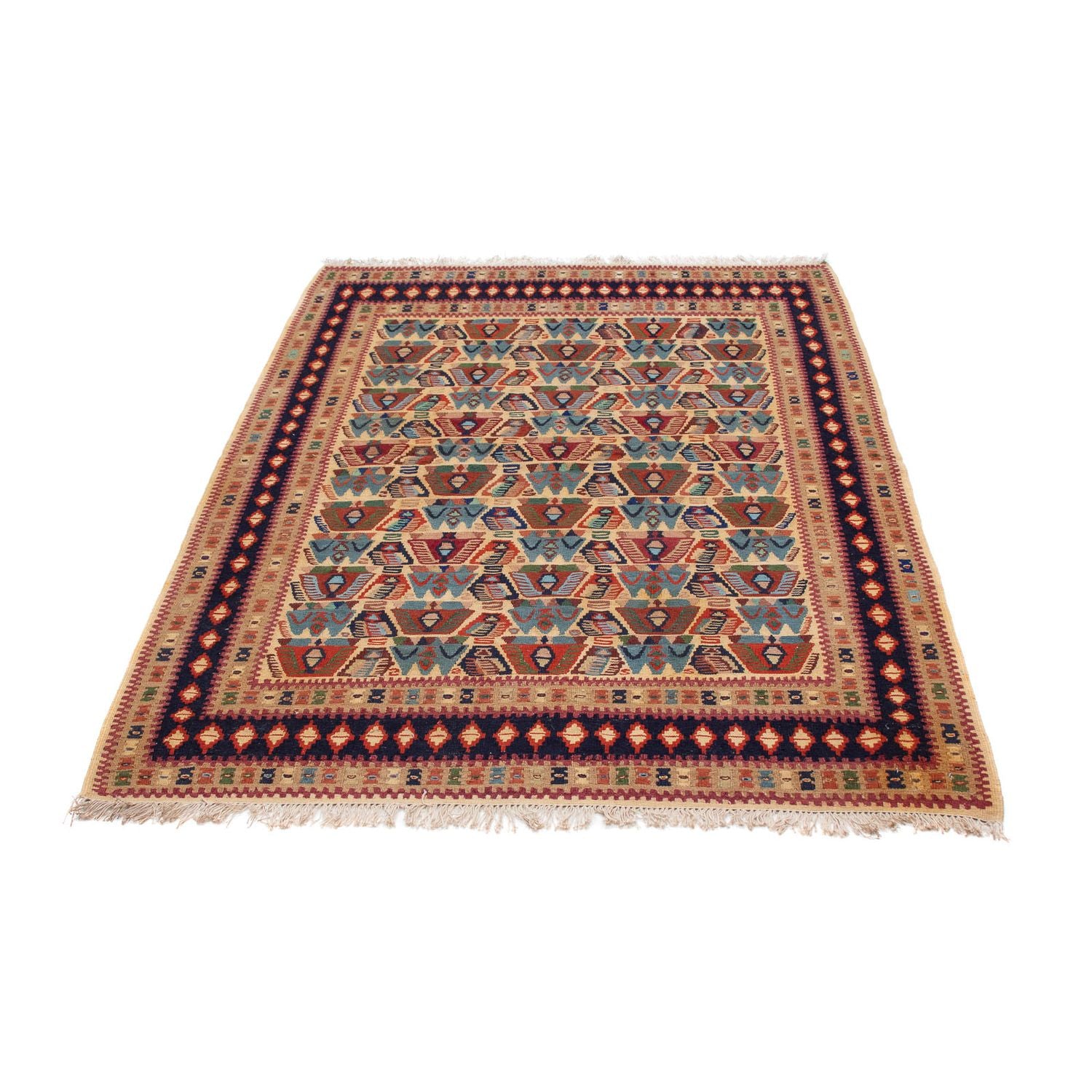 Alfombra Kelim - Oriental - 158 x 108 cm - marrón claro