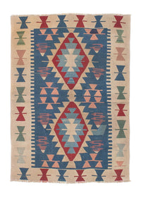 Alfombra Kelim - Oriental - 160 x 115 cm - azul