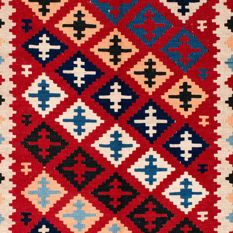 Alfombra Kelim - Oriental - 202 x 153 cm - rojo