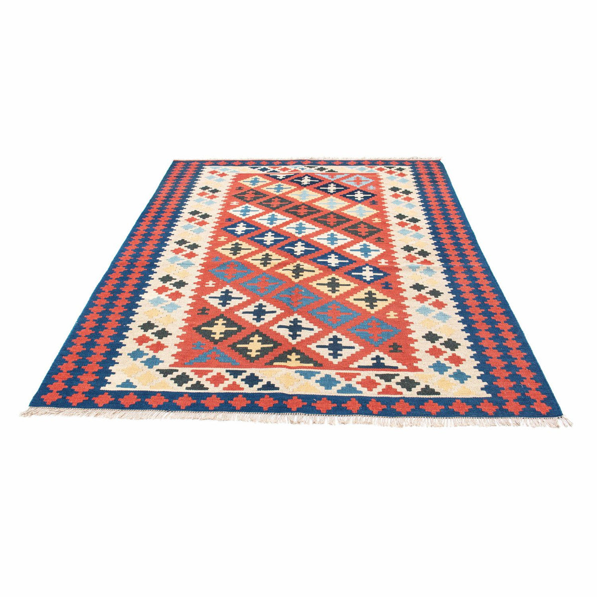 Alfombra Kelim - Oriental - 202 x 153 cm - rojo