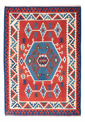 Alfombra Kelim - Oriental - 208 x 160 cm - rojo