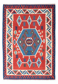 Alfombra Kelim - Oriental - 208 x 160 cm - rojo