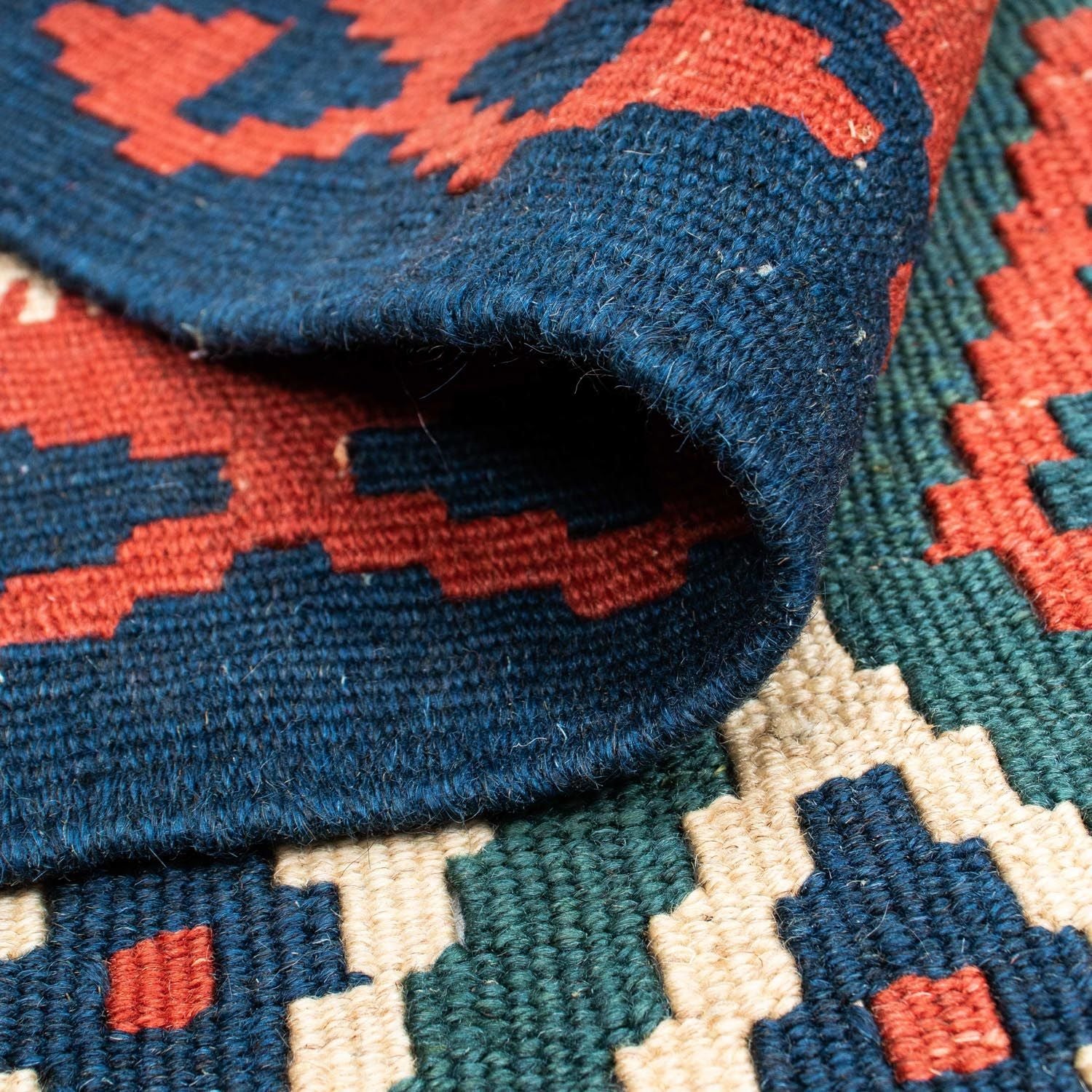 Alfombra Kelim - Oriental - 193 x 131 cm - azul