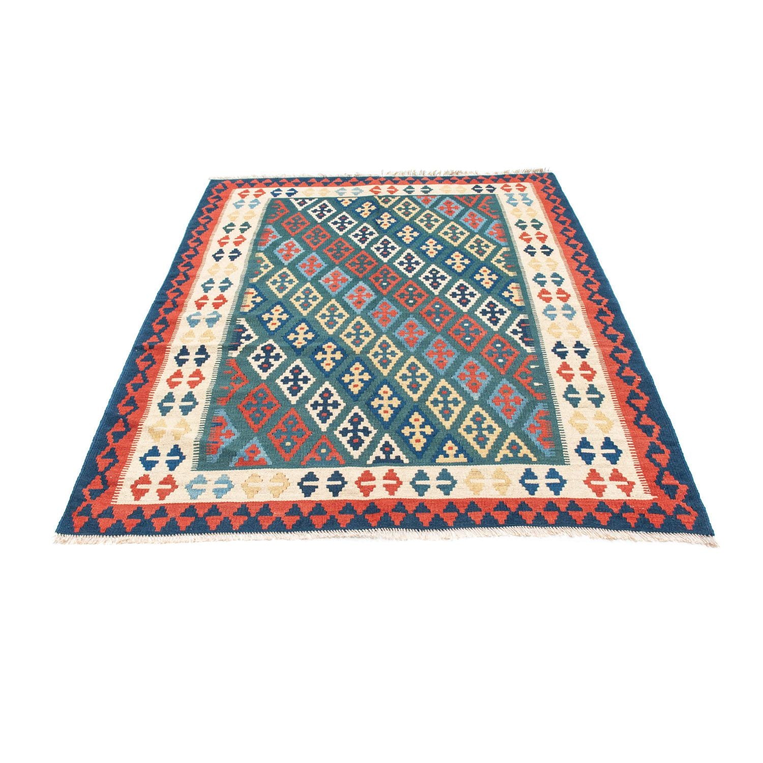 Alfombra Kelim - Oriental - 193 x 131 cm - azul
