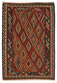 Alfombra Kelim - Oriental - 213 x 165 cm - rojo oscuro