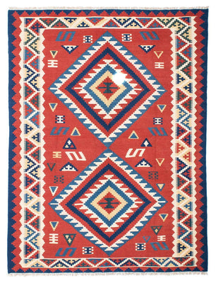 Alfombra Kelim - Oriental - 213 x 160 cm - rojo
