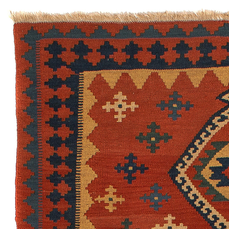 Alfombra Kelim - Oriental - 198 x 138 cm - rojo oscuro