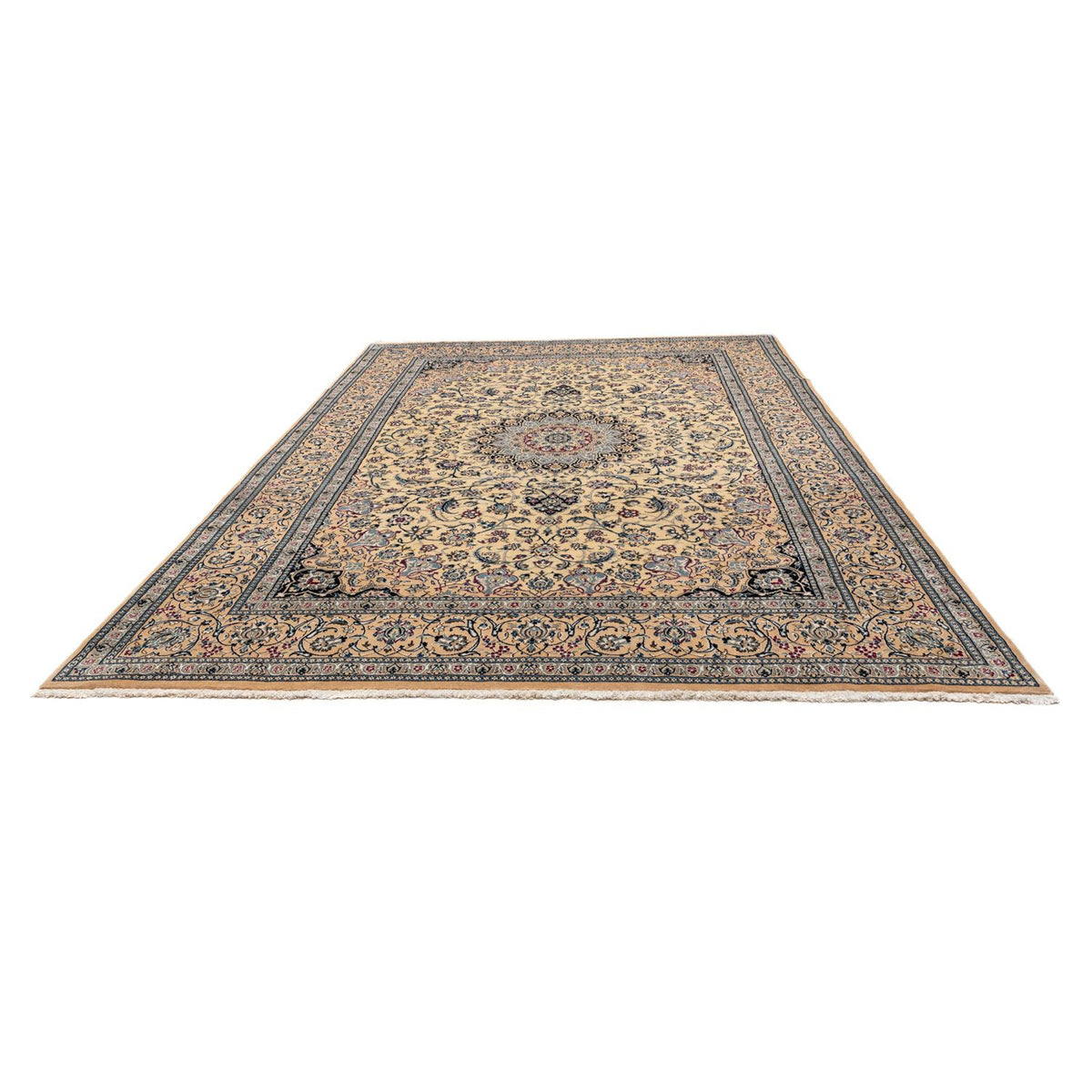 Alfombra Persa - Nain - Real - 344 x 245 cm - beige oscuro