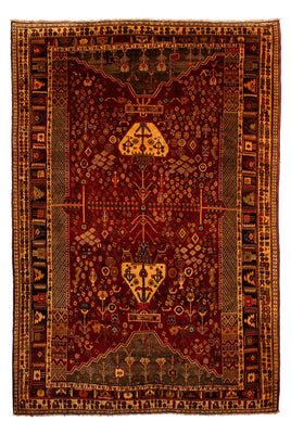 Alfombra persa - Nómada - 290 x 204 cm - rojo oscuro