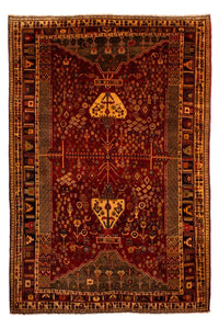 Alfombra persa - Nómada - 290 x 204 cm - rojo oscuro