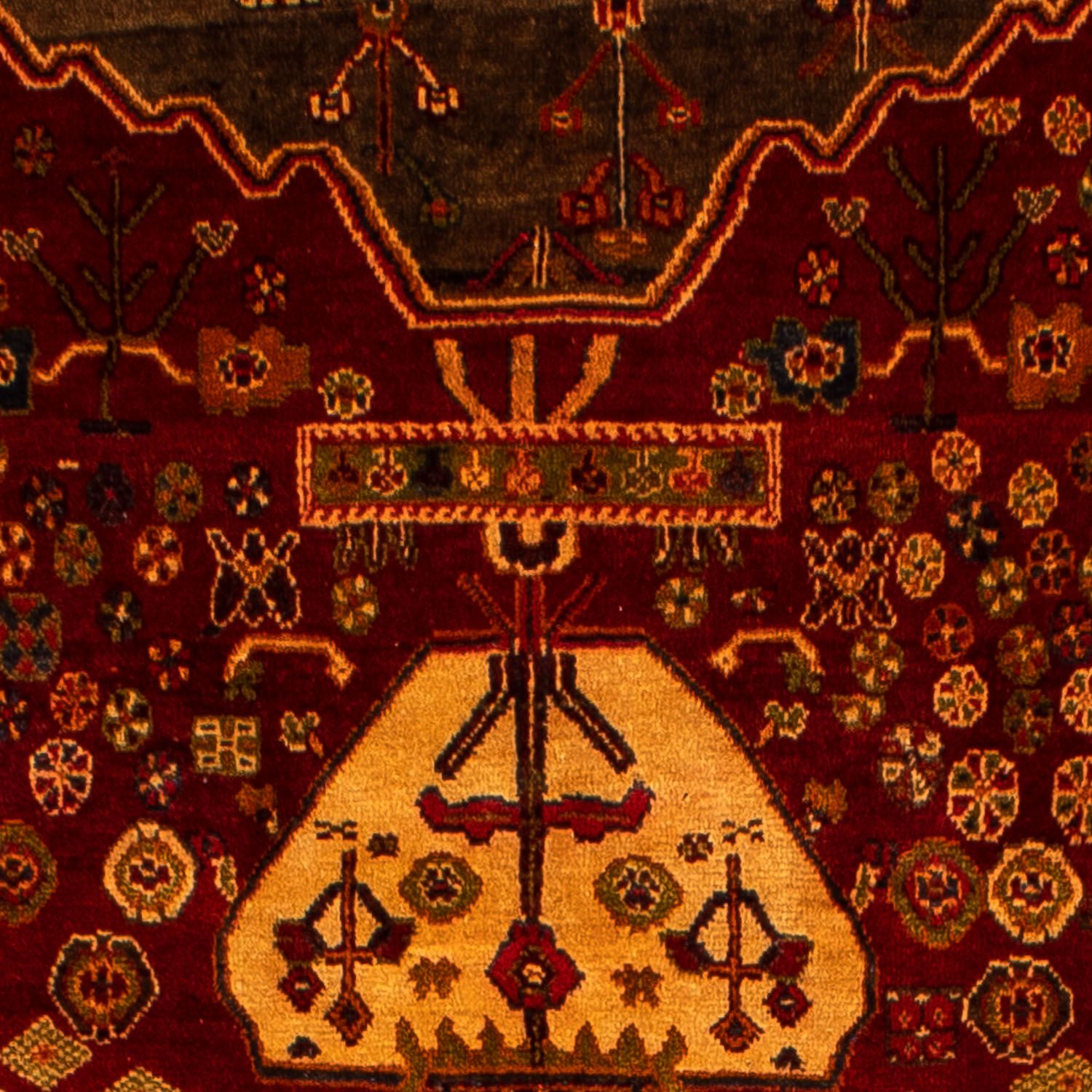 Alfombra persa - Nómada - 290 x 204 cm - rojo oscuro