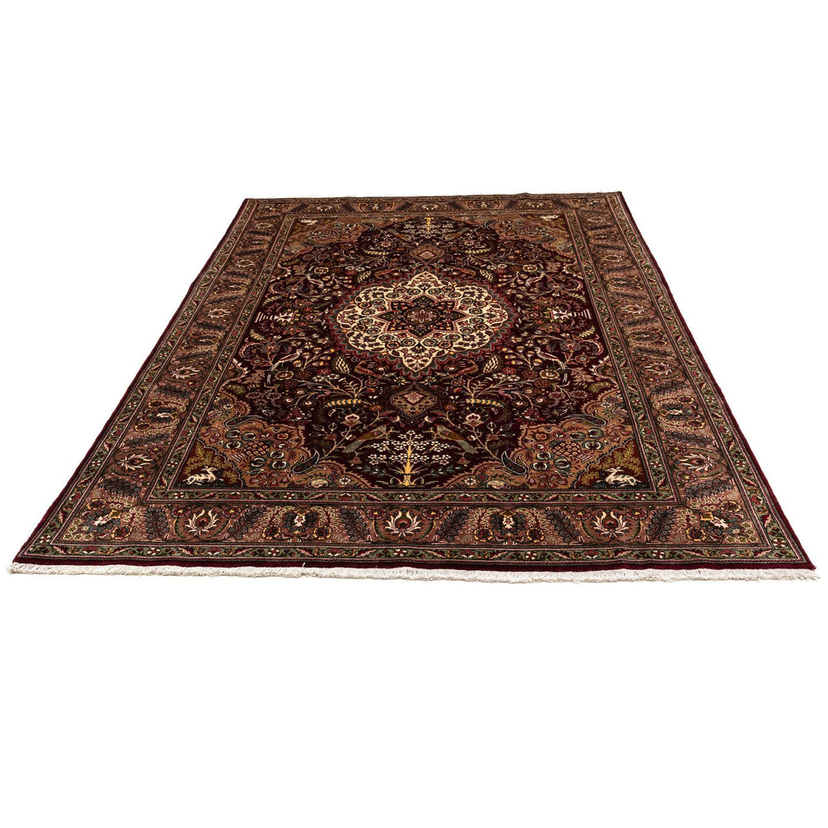 Alfombra Persa - Tabriz - Real - 285 x 202 cm - rojo oscuro