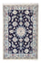 Alfombra Persa - Nain - Real - 90 x 58 cm - azul oscuro