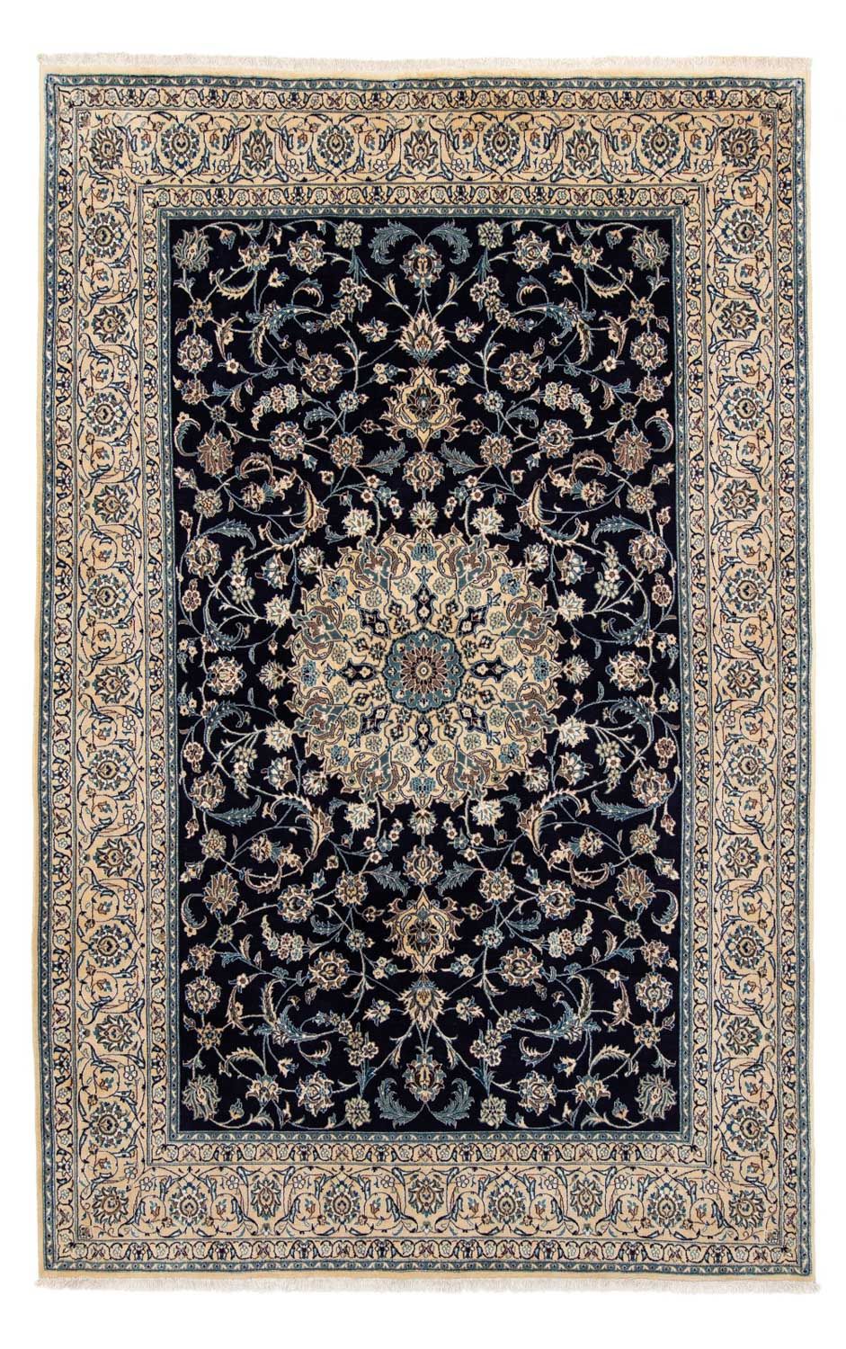 Alfombra Persa - Nain - Real - 286 x 198 cm - negro