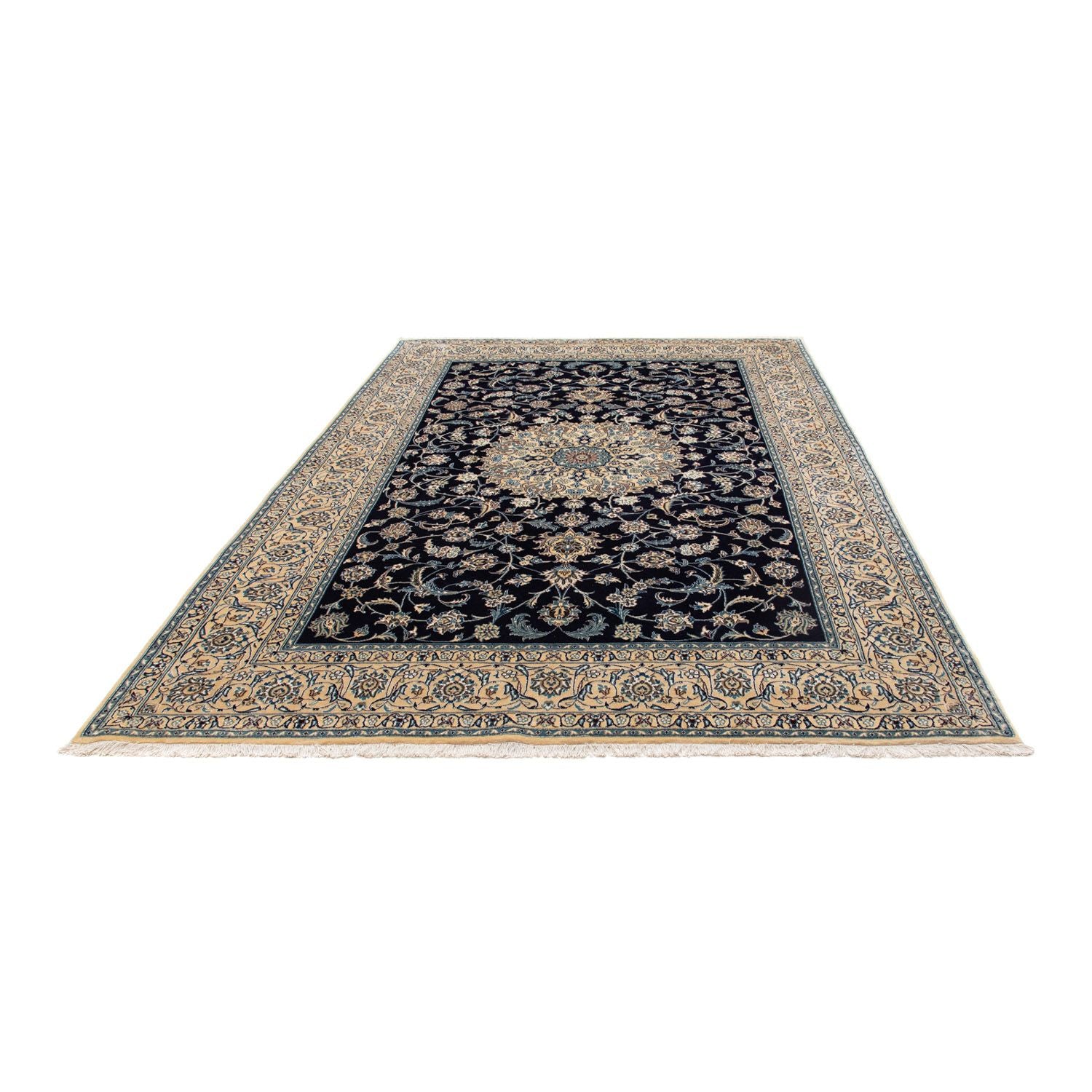 Alfombra Persa - Nain - Real - 286 x 198 cm - negro