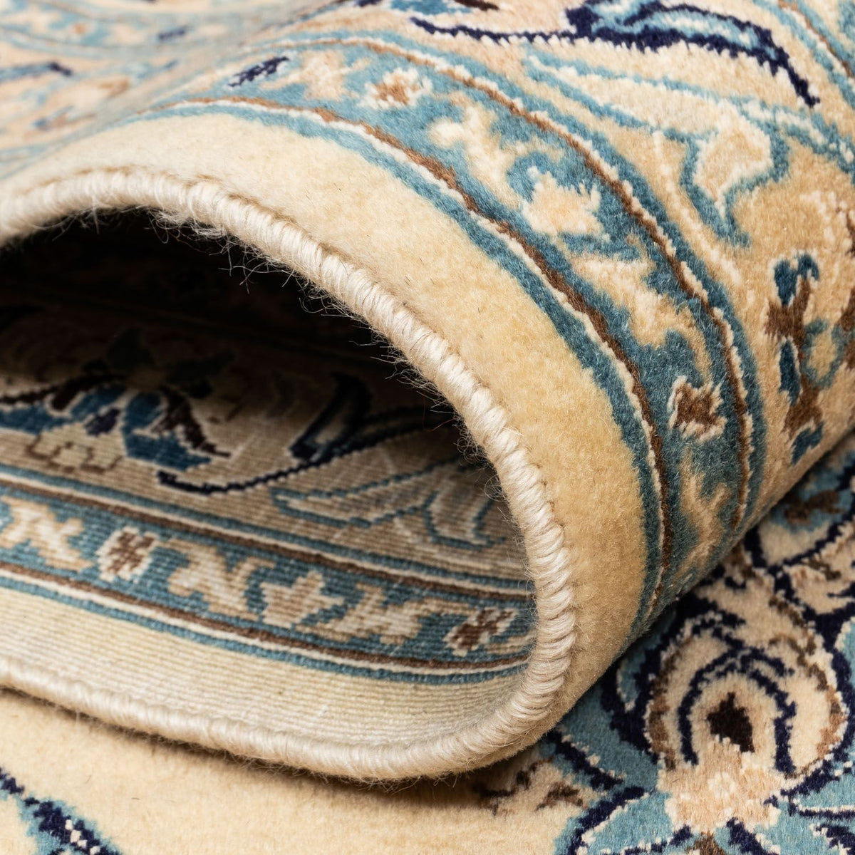 Alfombra Persa - Nain - Real - 358 x 247 cm - beige oscuro