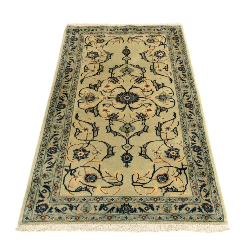 Alfombra persa - Keshan - 138 x 69 cm - verde