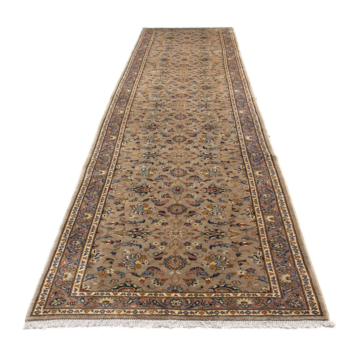 Alfombra de pasillo Alfombra persa - Keshan - 503 x 104 cm - beige
