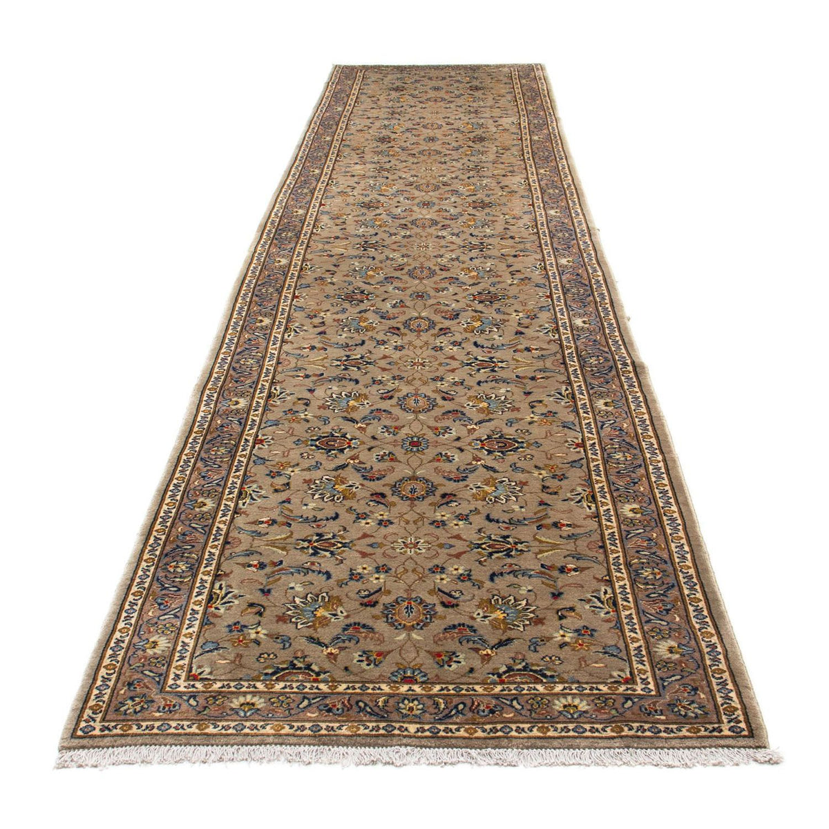 Alfombra de pasillo Alfombra persa - Keshan - 503 x 104 cm - beige