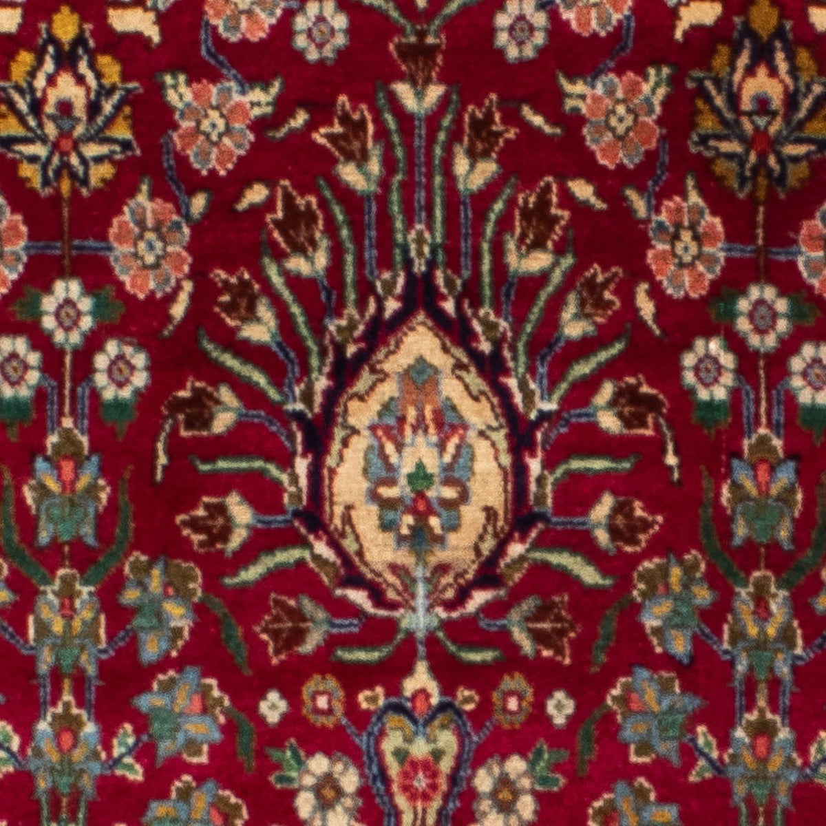 Alfombra de pasillo Alfombra persa - Tabriz - 265 x 106 cm - rojo oscuro