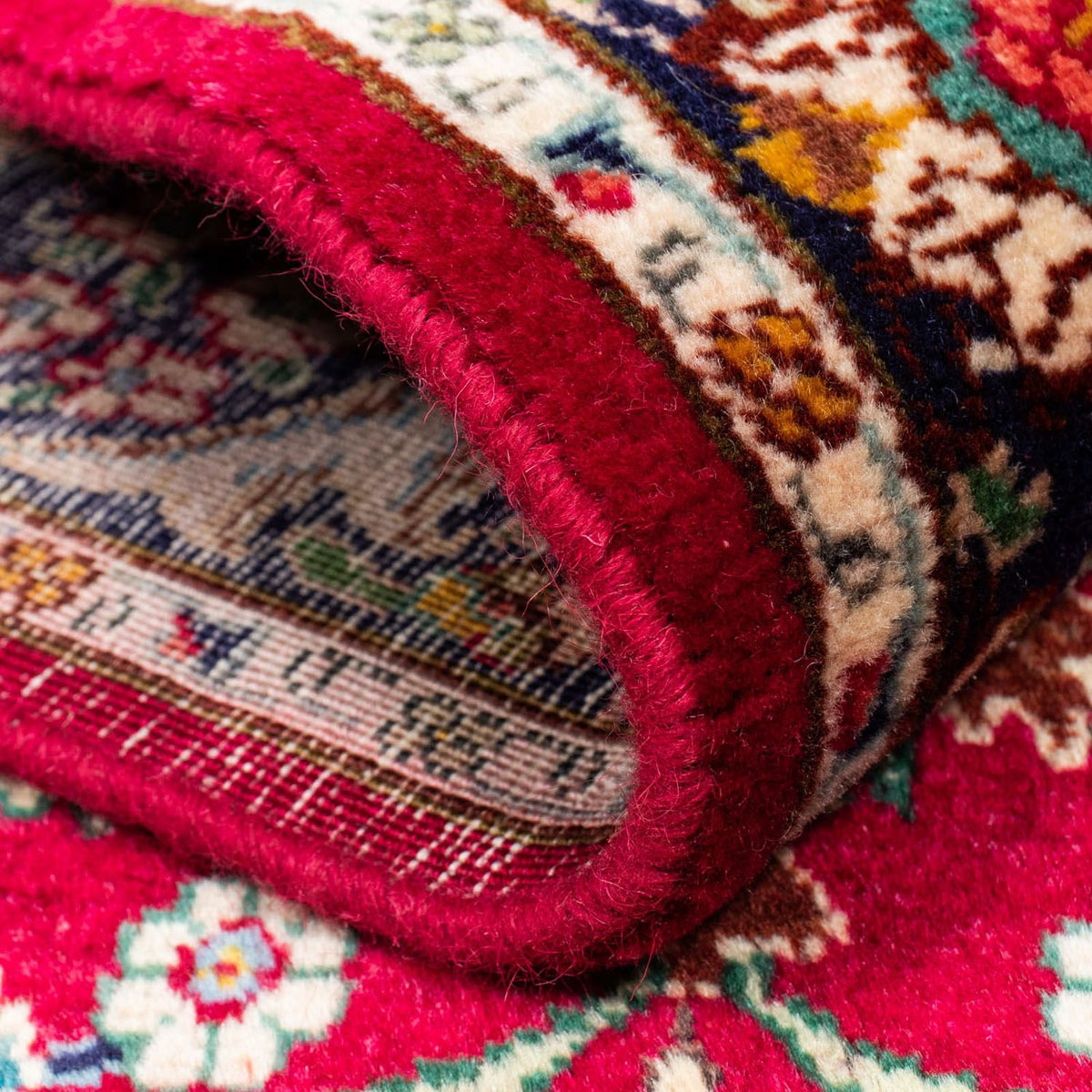 Alfombra de pasillo Alfombra persa - Tabriz - 265 x 106 cm - rojo oscuro