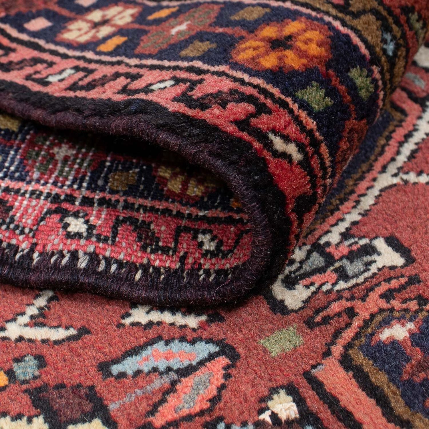 Alfombra de pasillo Alfombra persa - Nómada - 297 x 79 cm - rojo oscuro